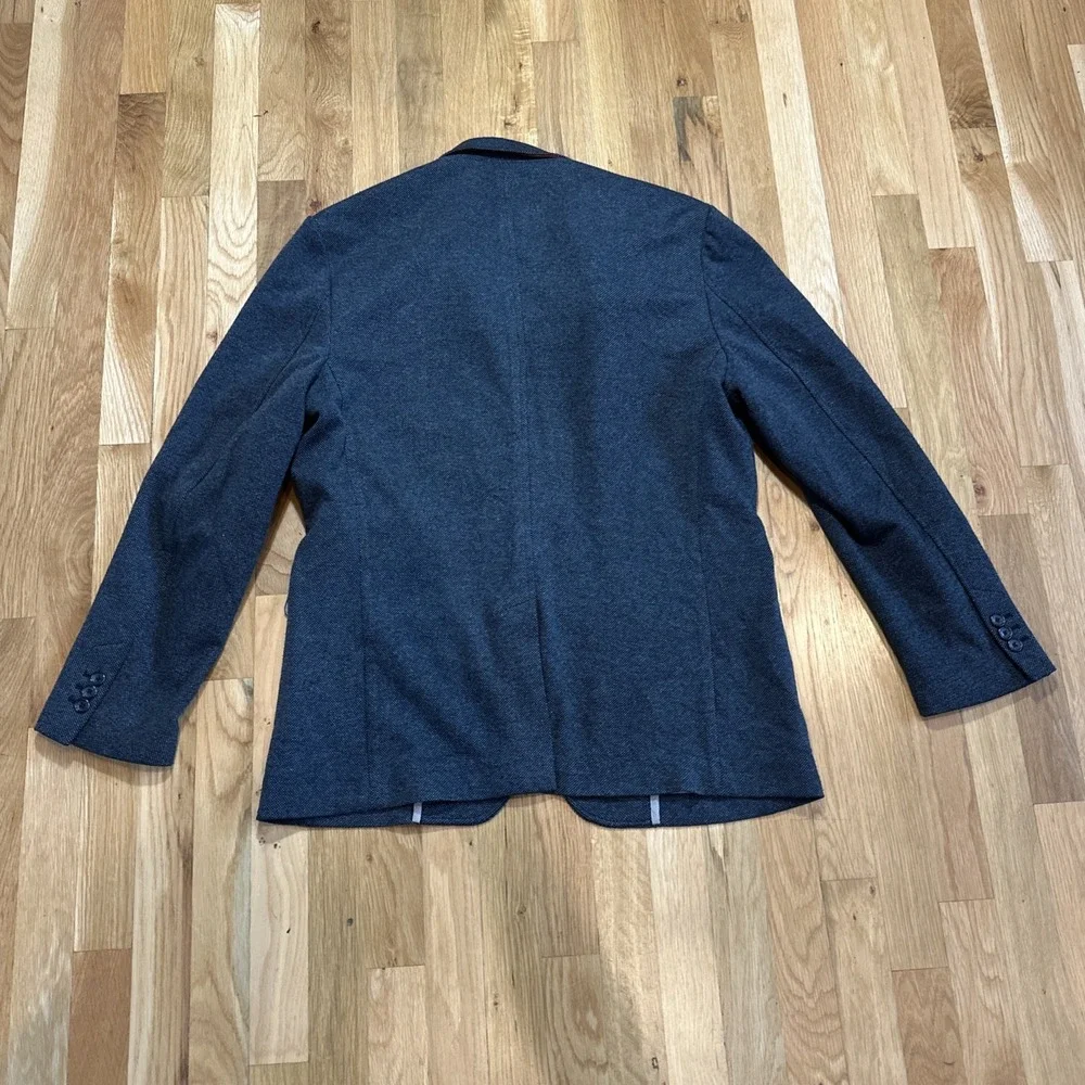 Banana Republic Deconstructed Patch Pocket Herringbone Wool Jacket Size L‎